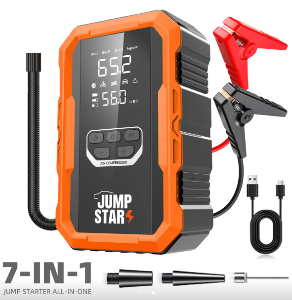 RoadForce 7 jump starter com compressor digital